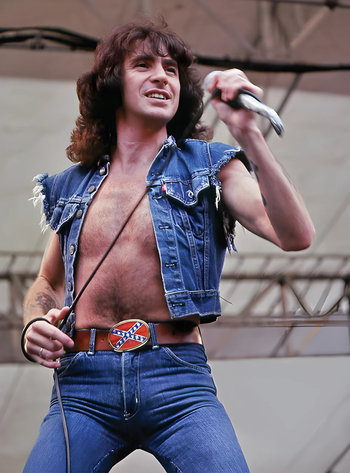 AC/DC Bon Scott Live Photo Poster 11.69x16.54, Cleveland USA 1979