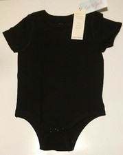 Cat Jack Toddler Adaptive Short Sleeve Bodysuit - Black snap crotch 3T 4T 5T