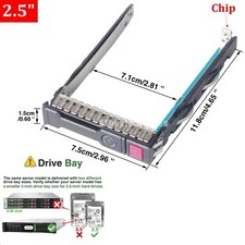 2.5" SAS SATA SSD Hard Drive Tray Caddy For HP Proliant DL380p Gen8 G9 w/IC Chip