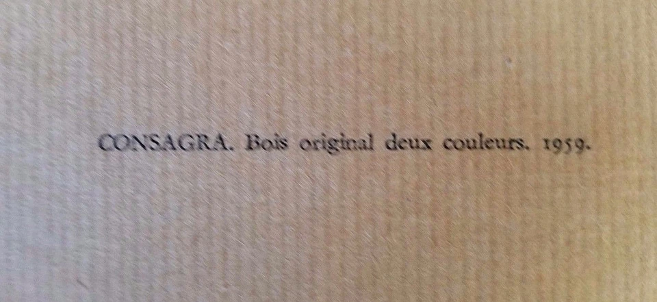 Pietro Consagra 1959 (1920-2005) xilografía para XXe Siecle edición navideña no. 13 Foto 4 de 4