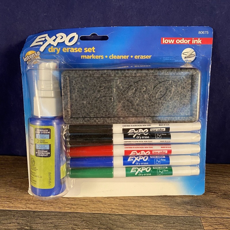 EXPO Dry Erase Set Markers Cleaner Eraser Sealed 