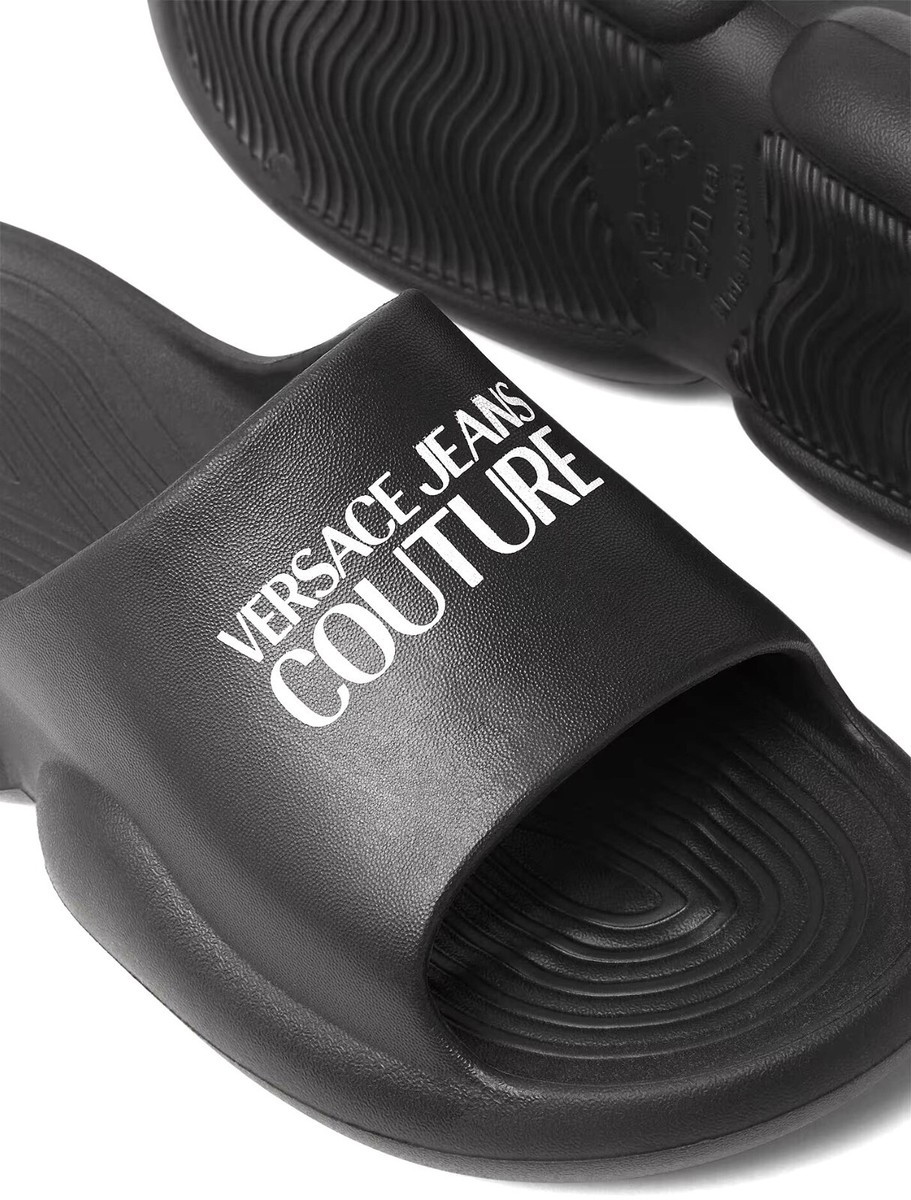 versace jeans couture slides women's