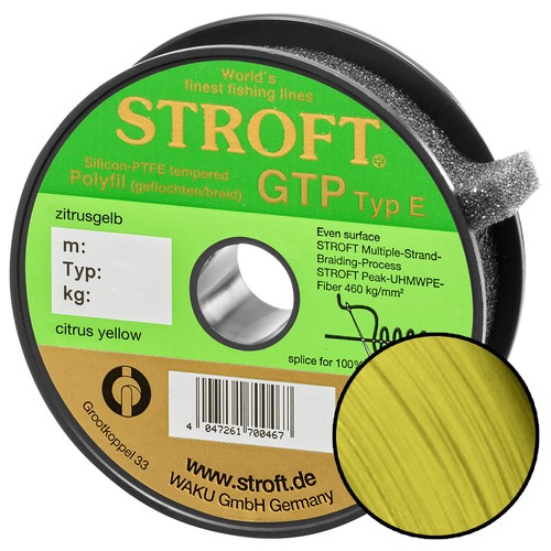 Stroft Cable GTP Typ E Trenzado Amarillo Cítrico 150m Línea de Pesca MM Cuerda - Zdjęcie 1 z 1