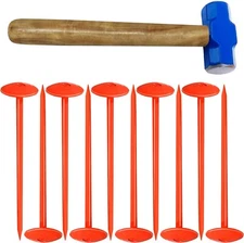 FEBTECH-SepticTank Marker for Property line Markers-2.7"x10" Pack of 10+1 Hammer
