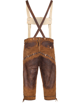 Edelnice Trachtenlederhose Kniebundhose Dunkelbraun Produktbild-Vorschau 12