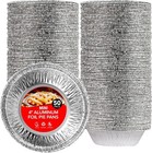 Mini Aluminum Foil Pie Pans (50 Count) Disposable Mini Pie 4 Inch 50 Pack