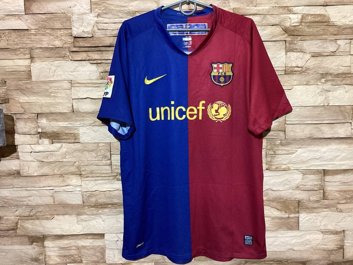 BARCELONA 2008 2009 Home Football Shirt Soccer Jersey Nike