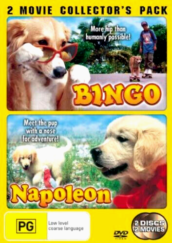 Bingo DVD + Napoleon - DOUBLE Kids Dog Movie - Rare OOP - REGION 4 AUSTRALIA - Picture 1 of 4