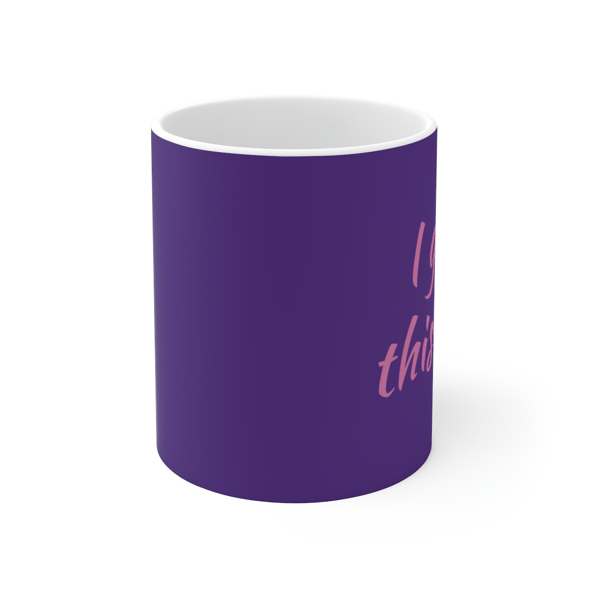 Purple Ceramic Mug 11oz - with quote | eBay