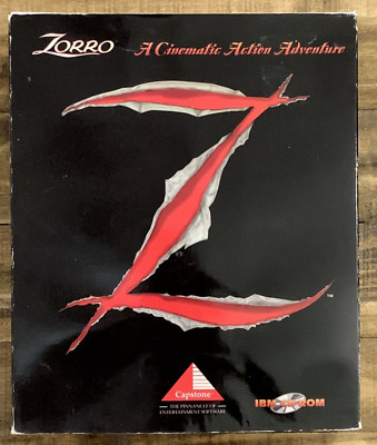 Vintage Zorro PC Game CD Rom 1995 Plus Manuals Boxed