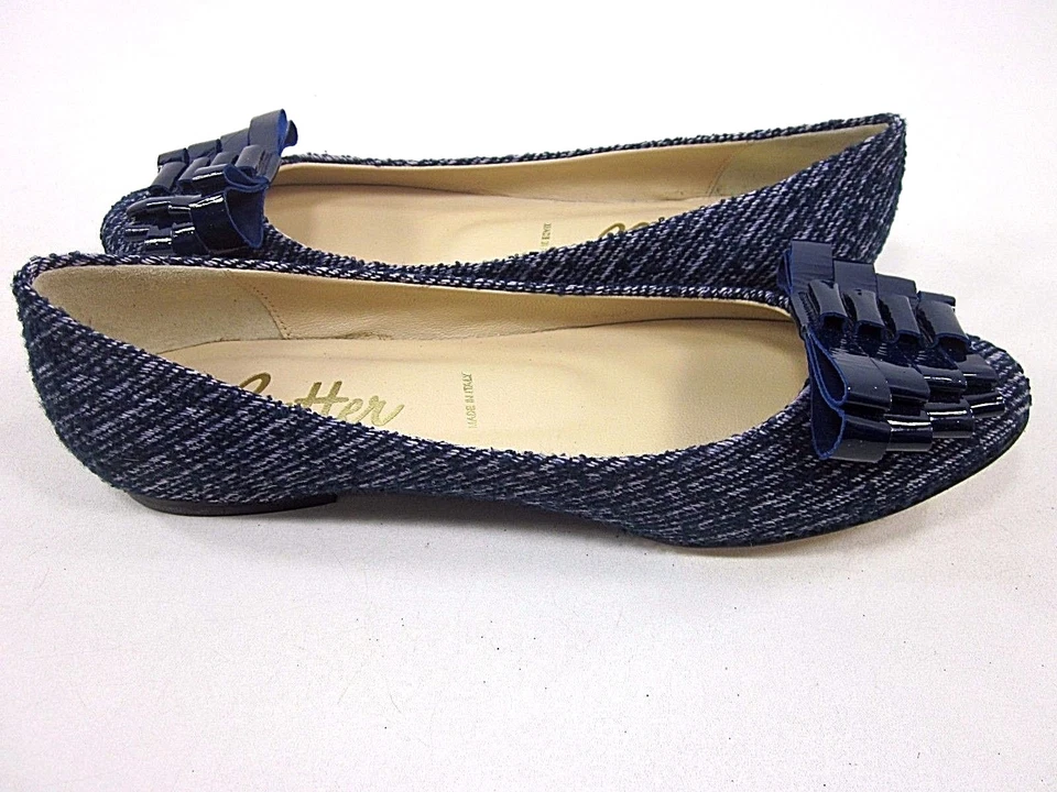 MANTEQUILLA, SARINA BALLET PLANO, MUJER, ABRIGO AZUL, EE. UU. Talla 7 M, NUEVO CON CAJA Foto 4 de 4