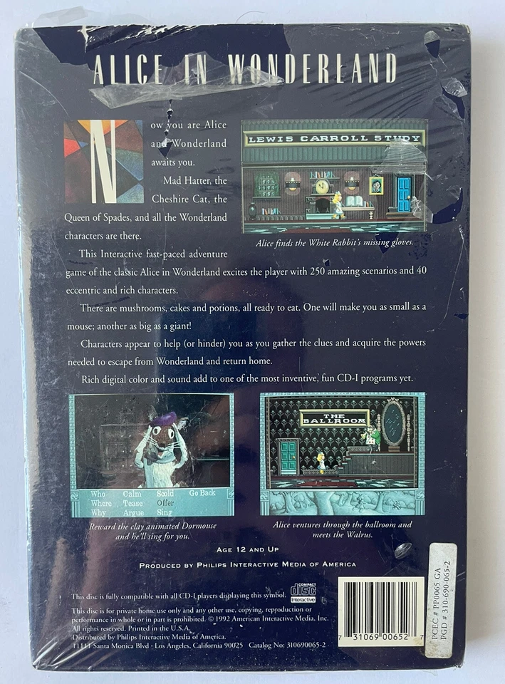 Alice in Wonderland (Philips CD-i, 1992) - NEW / SEALED - Complete CiB - Image 2 of 4
