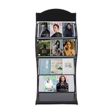 Floor-Standing Poster Book Rack Storage Organize Newspaper Magazine Display Rack