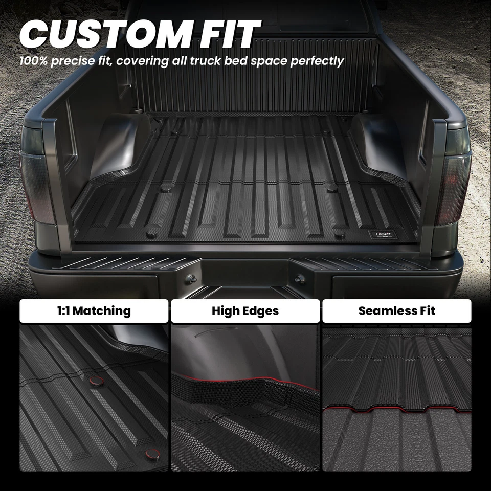 5.5FT Truck Bed Mat for Ford F-150 2004-2014 / Lincoln Mark LT 2006-2008 Black Foto 3 de 4