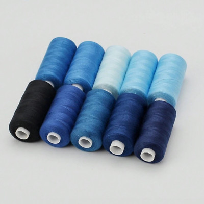 Thread For Sewing Polyester Blue All-Purpose Sewing Threads 10 Colors 400 Yards