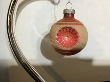 Vintage Shiny Brite Pink Double Indent Glass Ornament