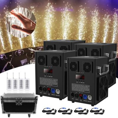 700W DMX Cold Spark Machine Firework Effect Light Outdoor Event Party w/ Case