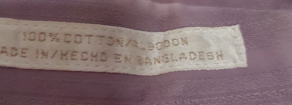 MEN'S PERRY ELLIS BUTTONED LONG SLEEVE LIGHT PURPLE DRESS SHIRT SIZE LARGE - Image 3 of 4