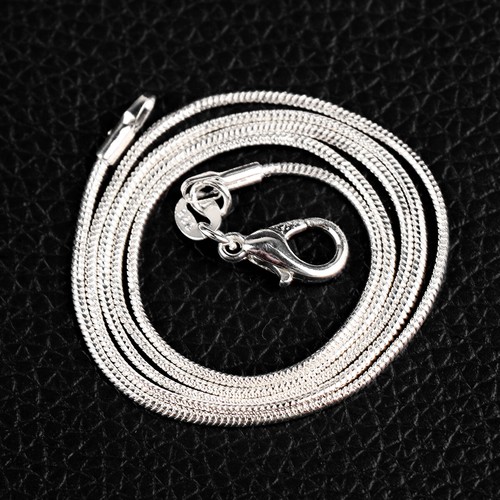 16/18/20/22/24 inches Women Men 925 Sterling Necklace Snake Long Chain Jewelry - Picture 7 of 13