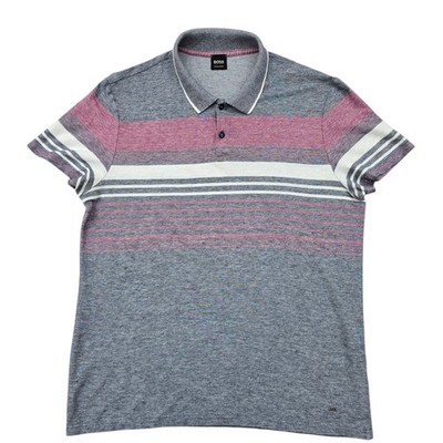 Hugo Boss Poloshirt Herren XL mit mehrfarbigen Streifen