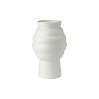 Knabstrup Vase Tortus Archie No 2, Dekovase, Blumenvase, Keramik, Weiß, 23.5 Cm