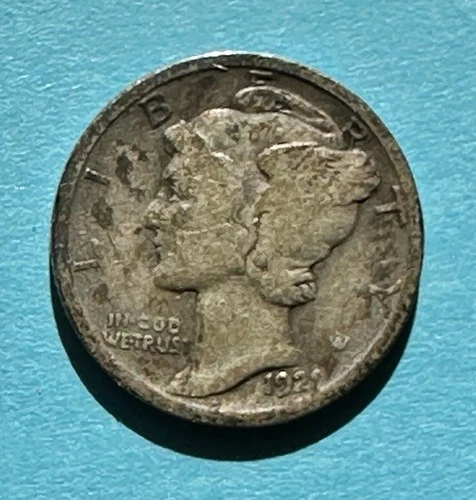 1921 Mercury Dime. 90% Silver. Good Condition. Key Date. Charity Auction.