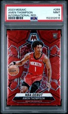 2023 PANINI MOSAIC INTERNATIONAL RED #269 AMEN THOMPSON 22/75 PSA 9