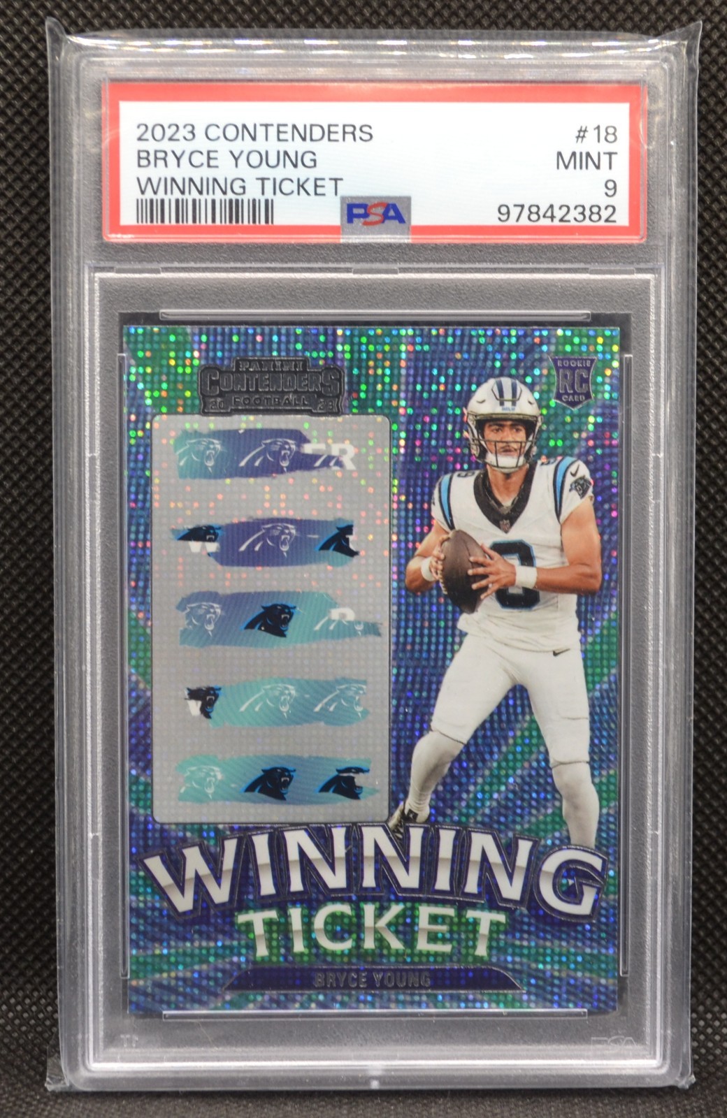 BRYCE YOUNG 2023 Panini Contenders Winning Ticket PSA 9 MINT Rookie #18 RC