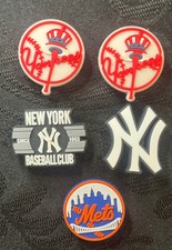 New York Yankees Mets Croc Charm Lot 5 pcs