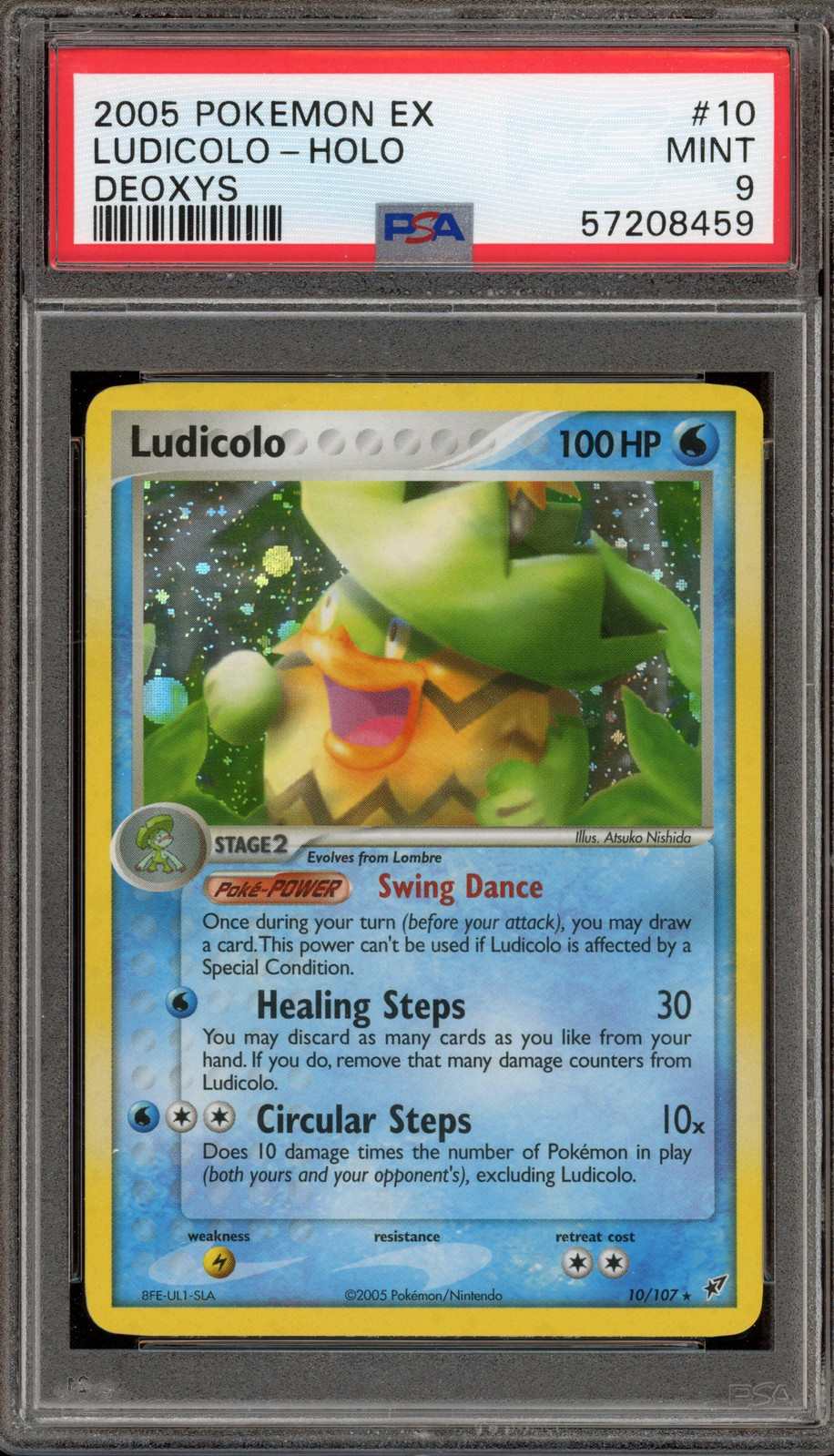 Pokemon Ludicolo EX Deoxys Holo Rare #10 PSA 9 Mint