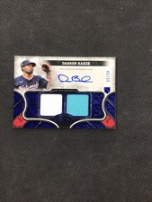 2025 Topps Tier One Dual Relic Auto Blue Darren Baker Nationals #'d 40/99