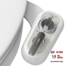 Left Handed Bidet Attachment for Toilet - Self-Cleaning control panel on left