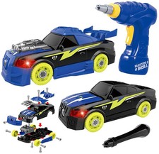26 Pieces Take Apart Toys for Boys, Racing Car with Electric Drill, Sounds  Lig