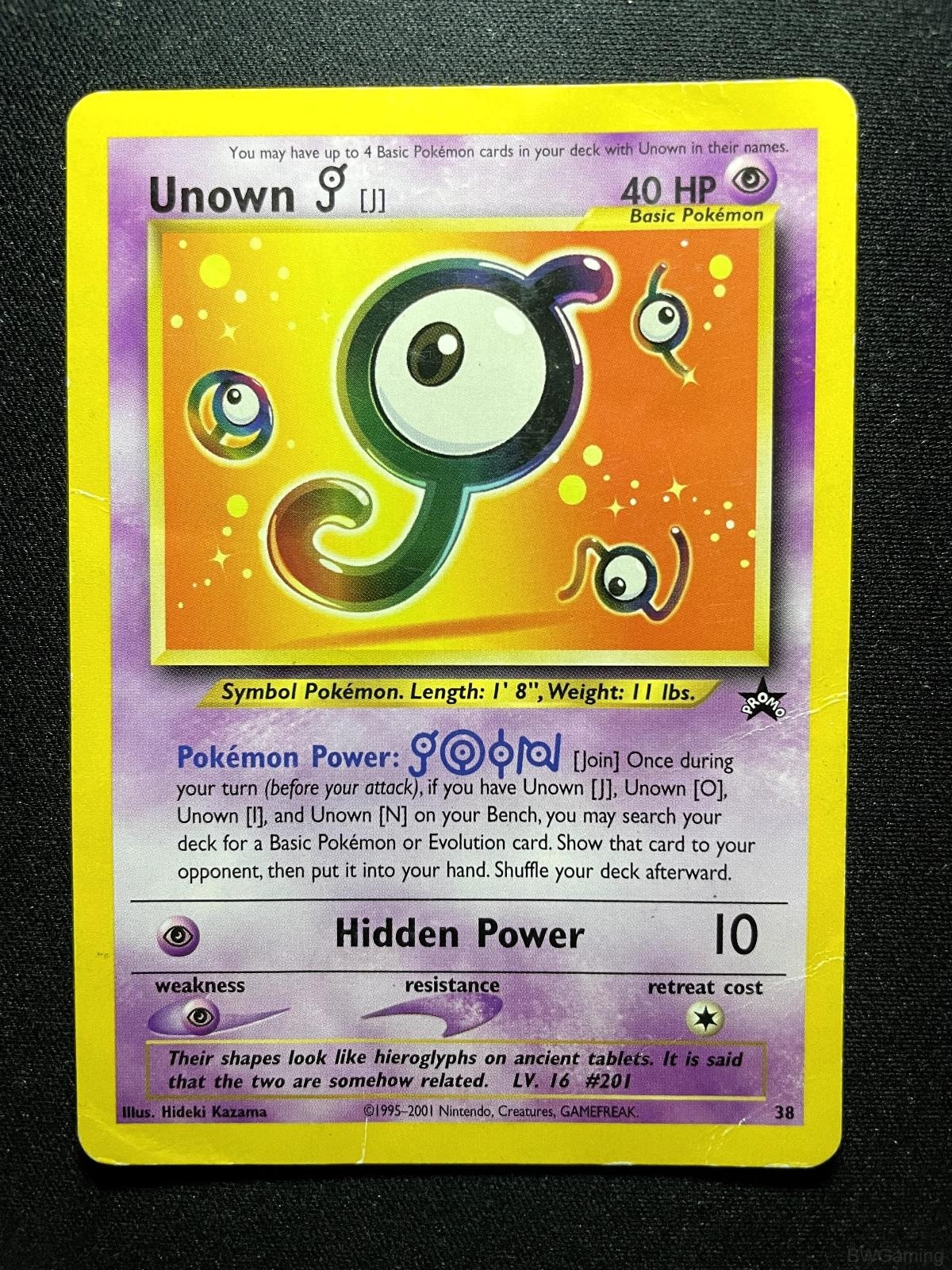 UNOWN [J] 38 PROMO WIZARDS BLACK STAR PROMOS POKEMON DAMAGED