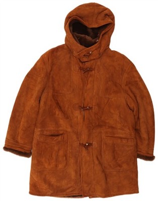Conbipel Mens Shearling Overcoat IT 52 Large Brown CG10