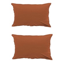 2 Stk Kopfkissenbezug 40x80 Kissenbezug Kissenhülle 100% Baumwolle Terracotta