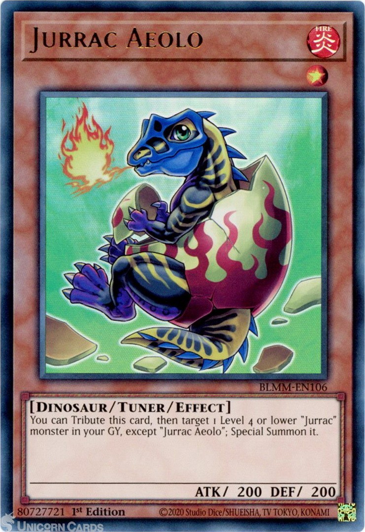 BLMM-EN106 Jurrac Aeolo : Ultra Rare 1st Edition Mint YuGiOh Card