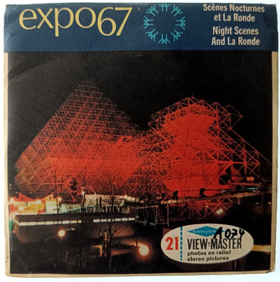 3x VIEW-MASTER 3D REEL   EXPO 67   MONTREAL Canada 1967, USA, Kanada Stereo A074