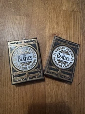 Two decks of Black Special Edition Beatles Playing Cards By theory11