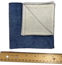 Pisgah Pocket Squares EDC Hanks Topography White Blue Flannel Cotton 10 in.