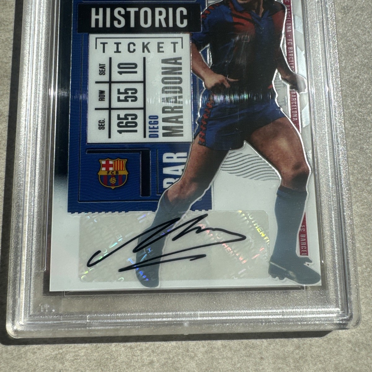 2020-21 Chronicles DIEGO MARADONA Optic Historic Ticket Auto /199