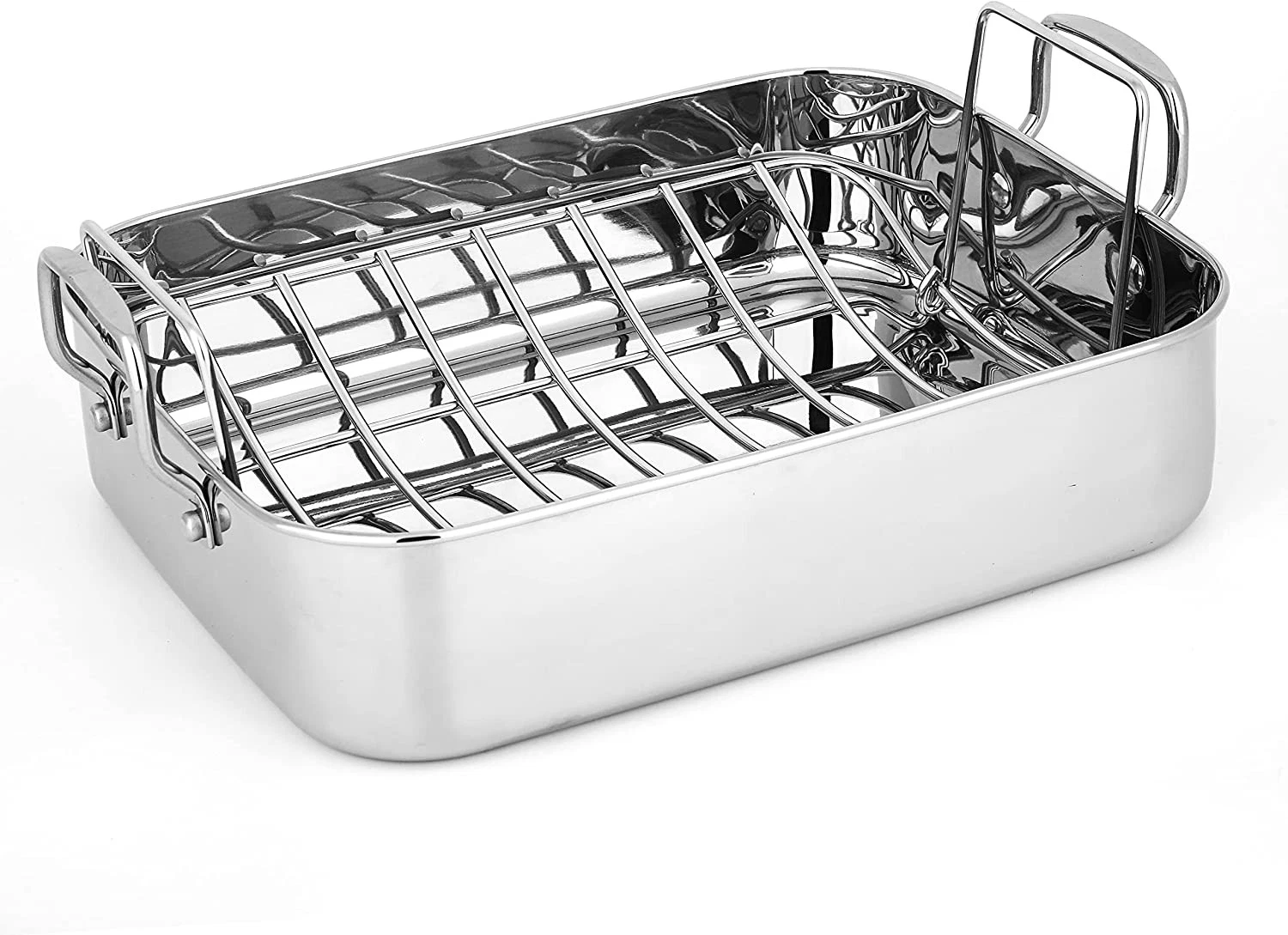 Nutrichef NCTURKSS26 14" Roaster With Polished Rack