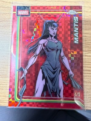 2026 Topps Chrome Marvel Comics Mantis Red Wave Refractor #4/5