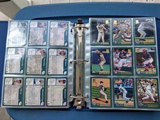2001 Topps Baseball Cards 589 Cards Out Of 790 Set In Binder In Sleeves
