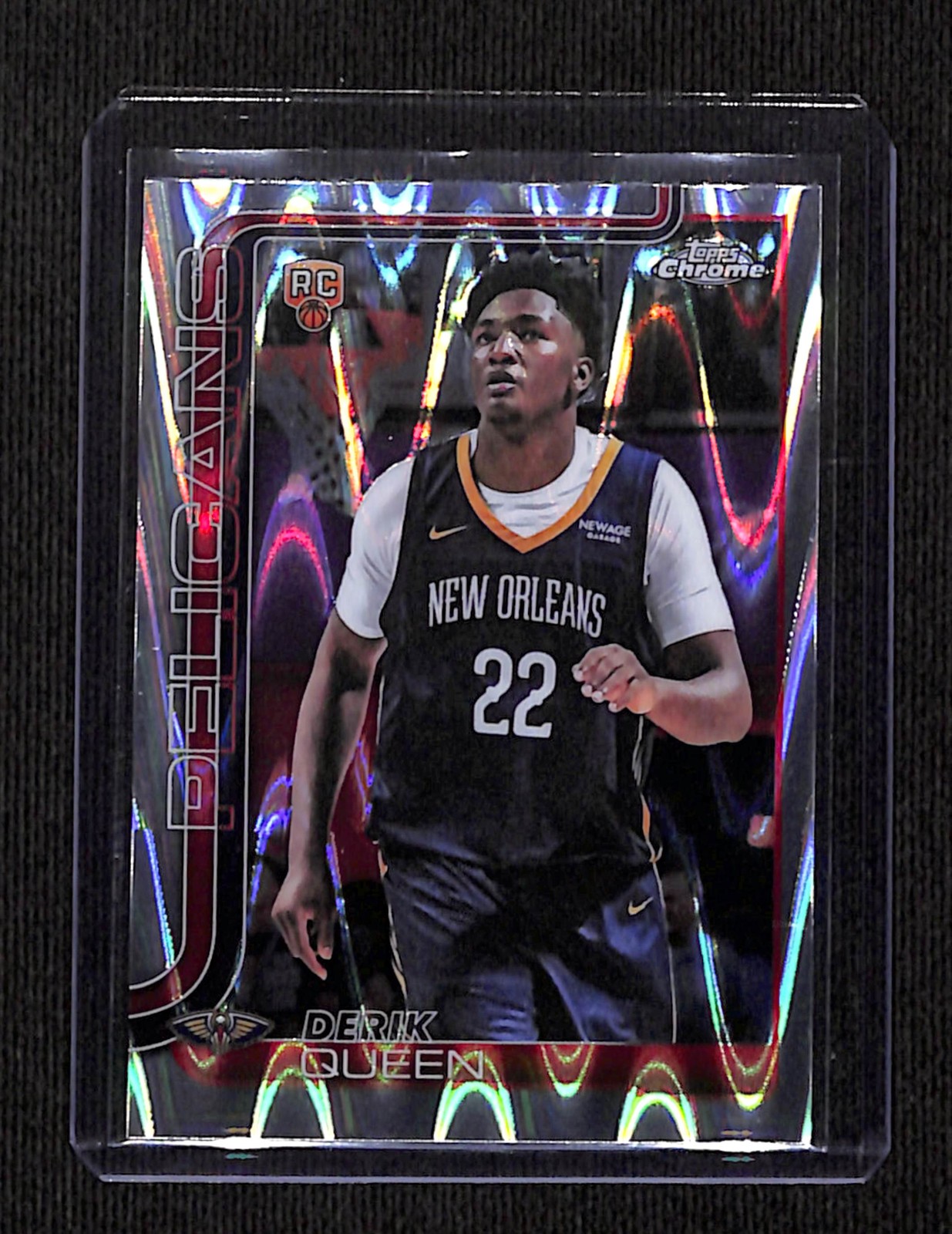 2025-26 Topps Chrome #263 Derik Queen RayWave Refractor