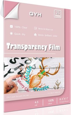 QYH Transparency Film Paper Clear for Overhead Projector Transparent 