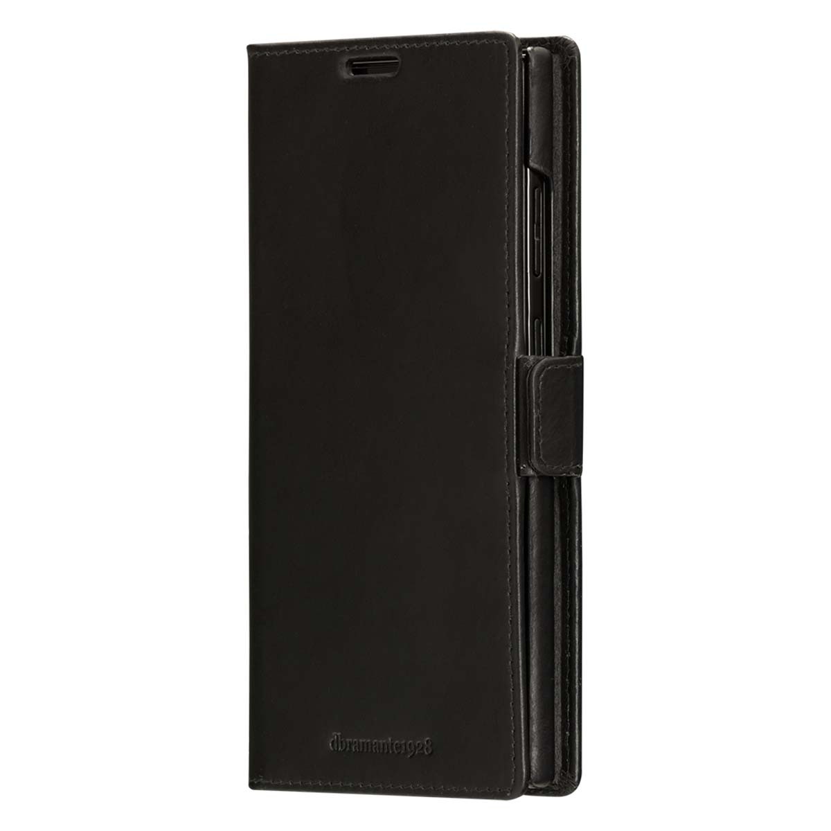 Étui portefeuille magnétique pour Galaxy S23 Ultra en cuir noir avec support