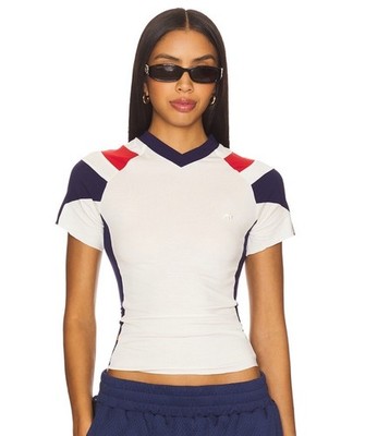 Miaou Mel Tee White Blue Size XS New with Tags