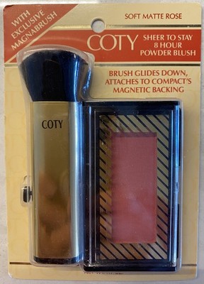 VTG Sheer To Stay Blush By Coty With Magnetic Brush, Color: Soft Matte Rose NOS