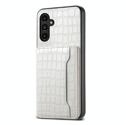 Samsung Galaxy A14 Texture Krokodil Weiß Full Case Schutz